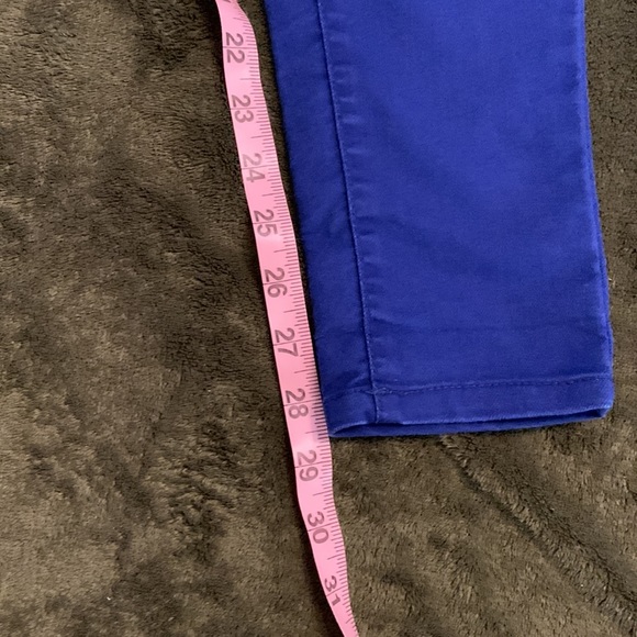 Womens Elle Royal Blue Skinny Jeans sz 4r Crops - Picture 4 of 6